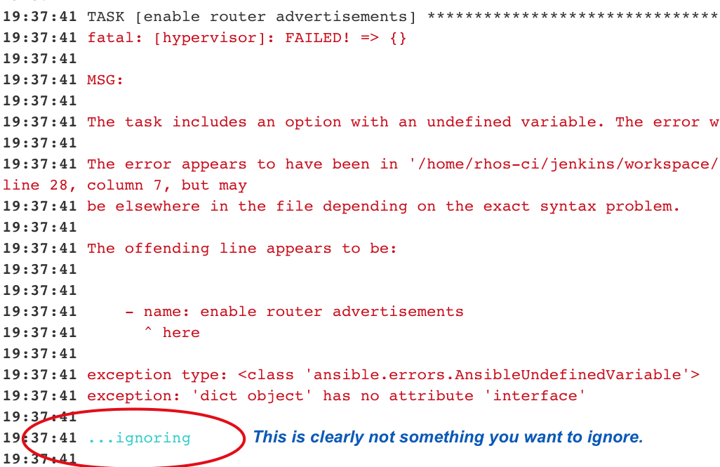 Ansible ignore\_errors side effect of hiding any kind of errors&#x2026;